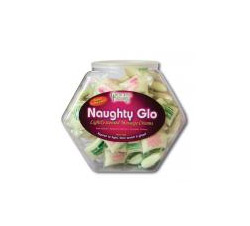  Naughty Glo Glow In The Dark Massage Cream Assorted Scents 15ml Pillow Packs (bowl Of 72)  